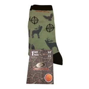 Mossy Oak Green and Black Casual Socks
